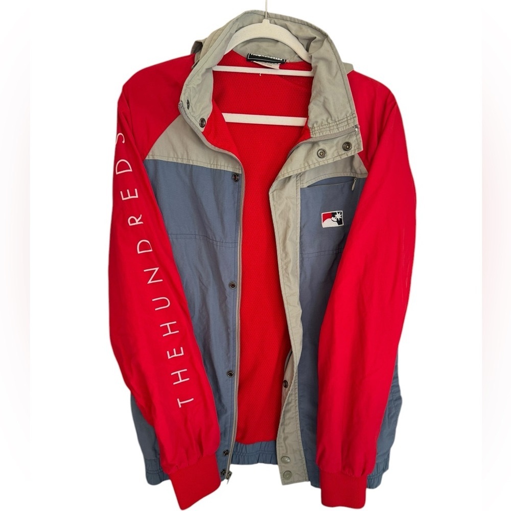 Men’s Vintage The Hundreds Hooded Zip-Up Jacket Size Medium
